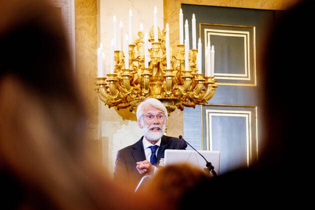 10-05-2022 The Hague Professor of Clinical Neuropsychology Erik Scherder at the start of the conference More Music in My Classroom, Meer Muziek in Mijn Klas, at Noordeinde palace in The Hague. Â  Copyright: xPPEx