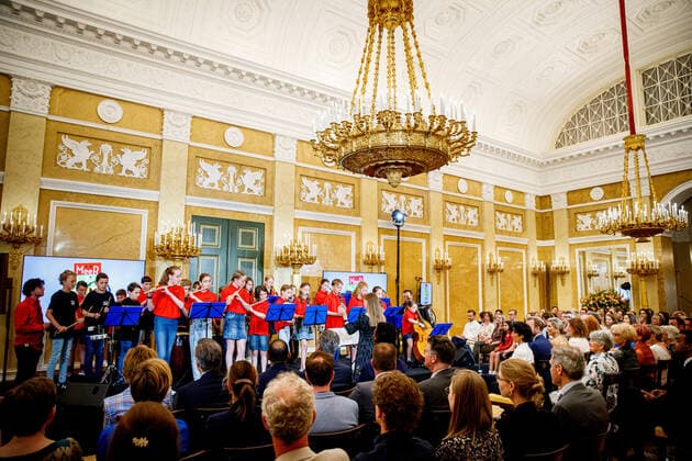 10-05-2022 The Hague Queen Maxima at the start of the conference More Music in My Classroom, Meer Muziek in Mijn Klas, at Noordeinde palace in The Hague. Â  Copyright: xPPEx