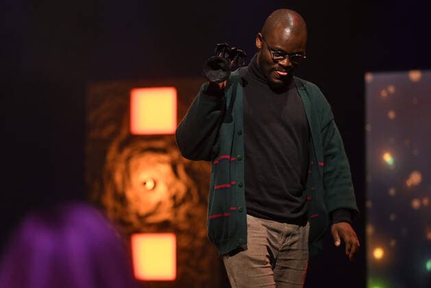 Gorges Ocloo receives the Upcoming Talent Award at the award ceremony of the Ultimas 2022 , Flemish culture prizes, Tuesday 10 May 2022, in Antwerp.  DIRKxWAEM 34702331
