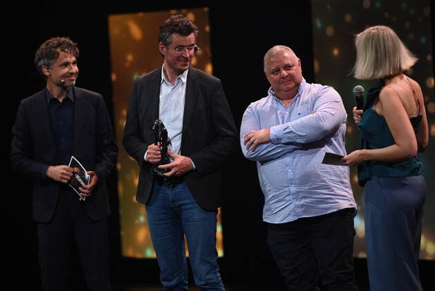 The Tegenwind documentary receives the Audience Award at the award ceremony of the Ultimas 2022 , Flemish culture prizes, Tuesday 10 May 2022, in Antwerp.  DIRKxWAEM 34702767