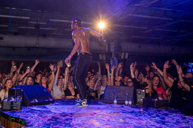 20220511 Maxwell and Joshi Mizu live at Mega Park PALMA, SPAIN MAY 11 2022 Maxwell rapper Maxwell Kwabena damage and Joshi Mizu Josef Valenzuela at Maxwell and Joshi Mizu live at Mega Park on May 11, 2022 in Palma, Palma Baleares Spain