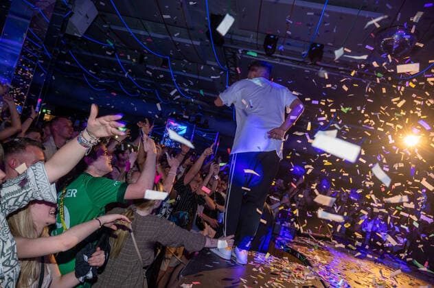20220511 Maxwell and Joshi Mizu live at Mega Park PALMA, SPAIN MAY 11 2022 Maxwell rapper Maxwell Kwabena damage and Joshi Mizu Josef Valenzuela at Maxwell and Joshi Mizu live at Mega Park on May 11, 2022 in Palma, Palma Baleares Spain