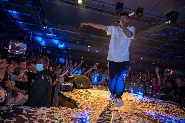20220511 Maxwell and Joshi Mizu live at Mega Park PALMA, SPAIN MAY 11 2022 Maxwell rapper Maxwell Kwabena damage and Joshi Mizu Josef Valenzuela at Maxwell and Joshi Mizu live at Mega Park on May 11, 2022 in Palma, Palma Baleares Spain