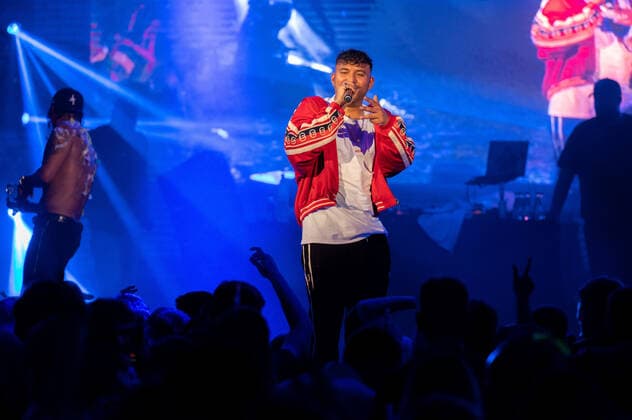 20220511 Maxwell and Joshi Mizu live at Mega Park PALMA, SPAIN MAY 11 2022 Maxwell Rapper Maxwell Kwabena Schaden and Joshi Mizu Josef Valenzuela at Maxwell and Joshi Mizu live at Mega Park on May 11, 2022 in Palma, Palma Baleares Spain