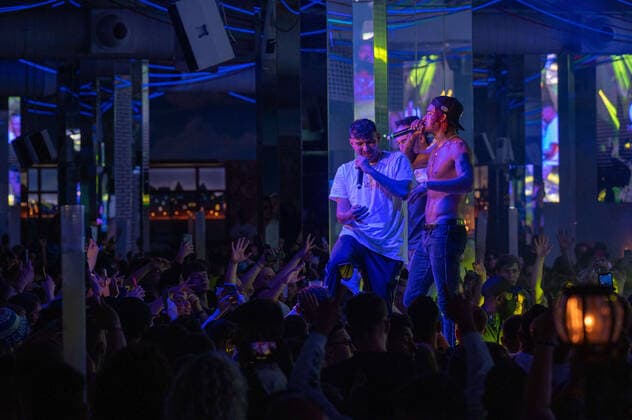 20220511 Maxwell and Joshi Mizu live at Mega Park PALMA, SPAIN MAY 11 2022 Maxwell rapper Maxwell Kwabena damage and Joshi Mizu Josef Valenzuela at Maxwell and Joshi Mizu live at Mega Park on May 11, 2022 in Palma, Palma Baleares Spain