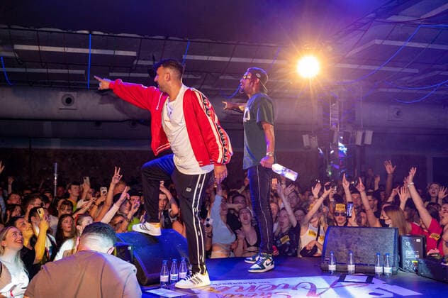 20220511 Maxwell and Joshi Mizu live at Mega Park PALMA, SPAIN MAY 11 2022 Maxwell Rapper Maxwell Kwabena Schaden and Joshi Mizu Josef Valenzuela at Maxwell and Joshi Mizu live at Mega Park on May 11, 2022 in Palma, Palma Baleares Spain