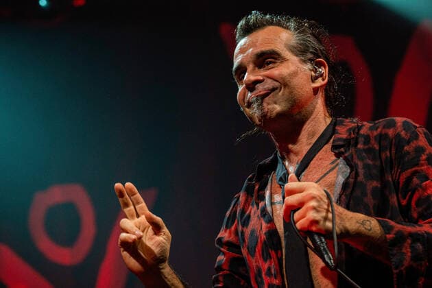 Piero Pelu Konzert in Rom May 10, 2022, Rome, Italy: Piero Pelu, singer and leader of the band LITFIBA, performs on stage for Liultimo girone Tour. The Italian rock band LITFIBA performs live in Rome. Rome Italy - ZUMAs197 20220510_zaa_s197_524 Copyright: xStefanoxCostantinox