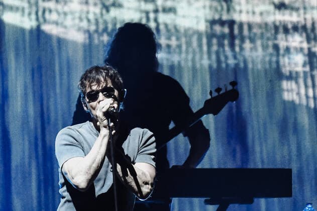 11 05 2022, xlakx, Entertaiment music pop, a ha emspor, v l The Norwegian band a ha around singers Morten Harket and Paul Waaktaar Savoy performs at the Mercedes Benz Arena on tour Germany play hunting high and low Berlin