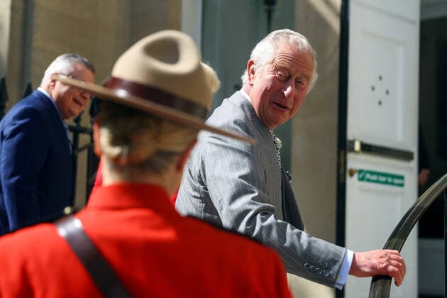 . 12 05 2022. London, United Kingdom. Prince Charles and Camilla during a visit to Canada House in London.  xPoolx xi-Imagesx IIM-23400-0008