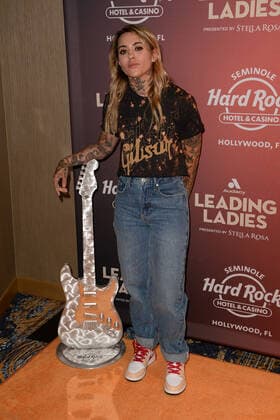 HOLLYWOOD FL - MAY 11: Morgan Wade poses on the carpet during Audacy s Leading Ladies of country concert at Hard Rock Live held at the Seminole Hard Rock Hotel & Casino on May 11, 2022 in Hollywood, Florida. Copyright: xmpi04x