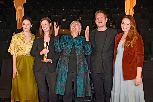 Lea van Acken, Alexandra Maria Lara, Claudia Roth, Florian Gallenberger and Maria Ehrich at the announcement of the nominations for the German Film Award 2022 at the cinema in the KulturBrauerei Berlin, 12 05 2022 Foto:xF.xKernx xFuturexImage