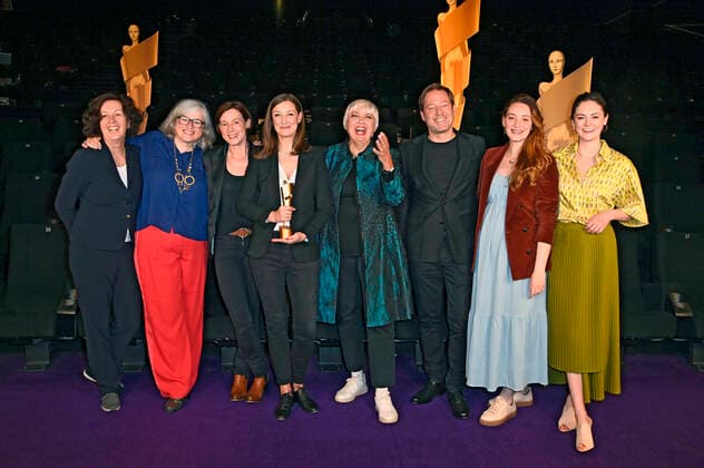 Maria Köpf, Claudia Loewe, Anne Leppin, Alexandra Maria Lara, Claudia Roth, Florian Gallenberger, Maria Ehrich and Lea van Acken at the announcement of the nominations for the German Film Award 2022 at the cinema in the KulturBrauerei Berlin, 12 05 2022 Foto:xF.xKernx xFuturexImage