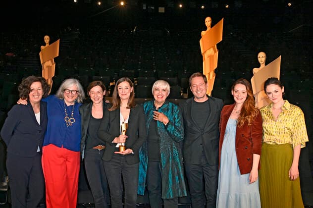 Maria Köpf, Claudia Loewe, Anne Leppin, Alexandra Maria Lara, Claudia Roth, Florian Gallenberger, Maria Ehrich and Lea van Acken at the announcement of the nominations for the German Film Award 2022 at the cinema in the KulturBrauerei Berlin, 12 05 2022 Foto:xF.xKernx xFuturexImage