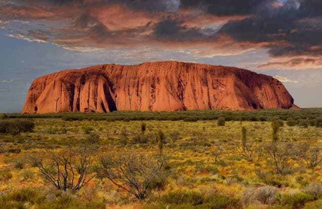 Ayers Rock, Uluru, in Abendsonne, Nothern Territory, Australien McPKST *** Ayers Rock, Uluru, in evening sun, Nothern Territory, Australia McPKST McPKST