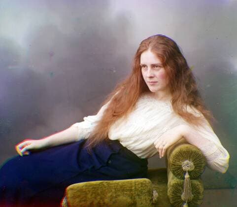Portrait of a woman by Sergei Mikhailovich Prokudin-Gorskii Portrait of a woman by Sergei Mikhailovich Prokudin-Gorskii, 1863-1944, photographer. 1910 Copyright: xPhoto12 AnnxRonanxPicturexLibraryx ARP18A07_371