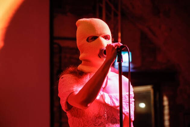 Mariya Vladimirovna Alyokhina, Pussy Riot, at the concert of the tour Pussy Red at the Funkhaus on 12 05 2022 in Berlin Pussy Riot concert in Berlin