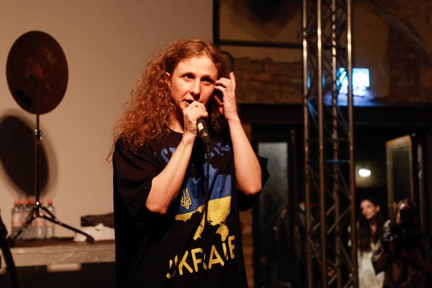 Mariya Vladimirovna Alyokhina, Pussy Riot, at the concert of the tour Pussy Red at the Funkhaus on 12 05 2022 in Berlin Pussy Riot concert in Berlin
