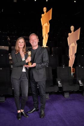 Nomination announcement German Film Award 2022 Alexandra Maria Lara and Florian Gallenberger at the photo session for the nomination announcement German Film Award 2022 on May 12 at the cinema in the KulturBrauerei Berlin Copyright: xEventpressxRadkex
