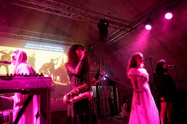 Pussy Riot live at a concert of the Riot Days Tour at the Shedhalle in the Funkhaus Berlin Berlin, 12 05 2022 Foto:xT.xBartillax xFuturexImage