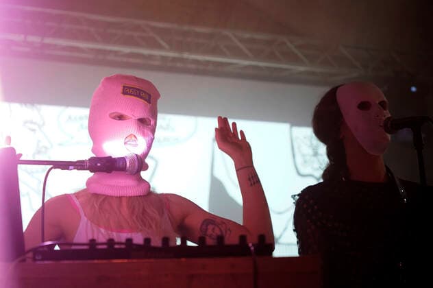 Pussy Riot live at a concert of the Riot Days Tour at the Shedhalle in the Funkhaus Berlin Berlin, 12 05 2022 Foto:xT.xBartillax xFuturexImage