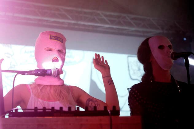 Pussy Riot live at a concert of the Riot Days Tour at the Shedhalle in the Funkhaus Berlin Berlin, 12 05 2022 Foto:xT.xBartillax xFuturexImage
