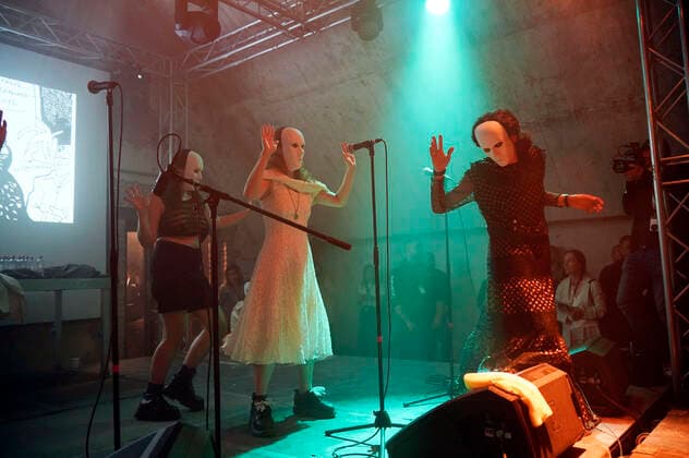 Pussy Riot live at a concert of the Riot Days Tour at the Shedhalle in the Funkhaus Berlin Berlin, 12 05 2022 Foto:xT.xBartillax xFuturexImage