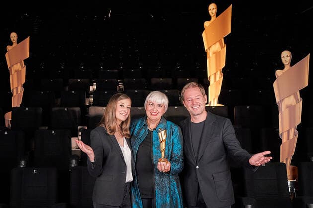 Nomination announcement German Film Award 2022 Alexandra Maria Lara, Claudia Roth, Federal Government Commissioner for Culture and the Media and Florian Gallenberger at the photo session for the nomination announcement German Film Award 2022 on May 12 at the cinema in the KulturBrauerei Berlin Copyright: xEventpressxRadkex