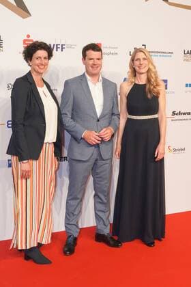 For the fifth time, the prize is awarded in Laupheim Dagmar Biller, Bjoern Boehning, Eva Britta Wind Award of the Carl Laemmle Producer PrizeFor the fifth time, the prize is awarded in Laupheim Germany, Laupheim, Schloss Grosslaupheim, 12 05 2022 SP_GHR