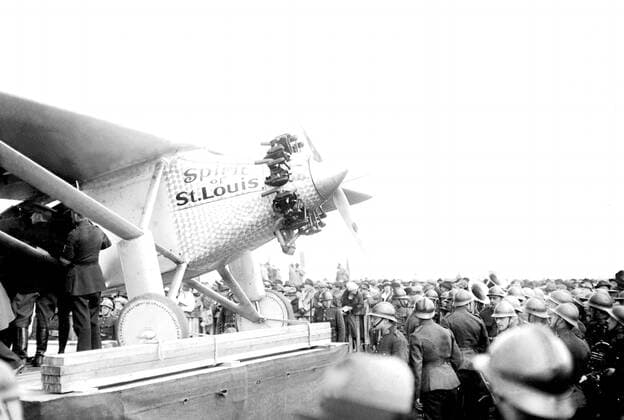 Charles Lindbergh. Atlantic crossing. The Spirit of St-Louis at Le Bourget airport Charles Lindbergh. Atlantic crossing. The Spirit of St-Louis at Le Bourget airport May 1927 France Excelcior Collection Copyright: xPhoto12x ASI01292_H306062_126345