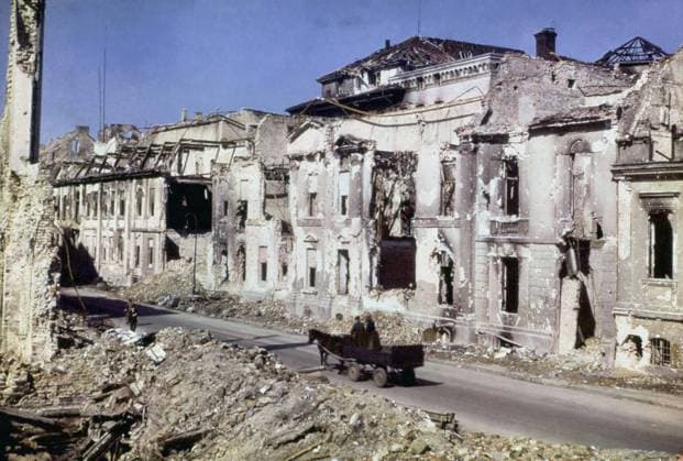 Ruins of Nuremberg (Bavaria, Germany), in 1945. Ruins of Nuremberg (Bavaria, Germany), in 1945. A very important industrial center and symbolic city of Nazism, Nuremberg was subjected to its first air raid (led by the RAF Bomber Command) in August 1942. This was followed by many others. But during the night of March 30-31, 1944, the bomber Command suffered the biggest losses of the war there: 95 bombers were destroyed. Copyright: xPhoto12 CollectionxBernardxCrochetx CRO01169_044