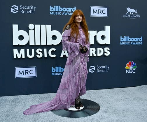Florence Welch attends the annual Billboard Music Awards held at the MGM Grand Garden Arena in Las Vegas, Nevada on May 15, 2022.  LAV202205150033 JIMxRUYMEN