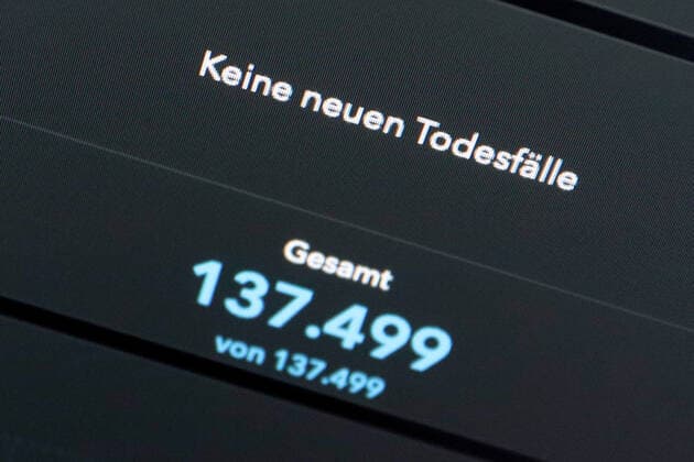Dashboard of the RKI, the 7 day incidence is now 439.2 there are NO NEW DEATHS reported 7 day incidence, dashboard of the RKI on a monitor on 16 05 2022 in Siegen Germany.