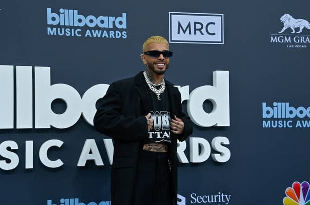 Rauw Alejandro attends the annual Billboard Music Awards held at the MGM Grand Garden Arena in Las Vegas, Nevada on May 15, 2022.  LAV202205150053 JIMxRUYMEN