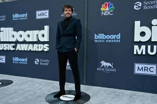 Jack Harlow attends the annual Billboard Music Awards held at the MGM Grand Garden Arena in Las Vegas, Nevada on May 15, 2022.  LAV202205150096 JIMxRUYMEN