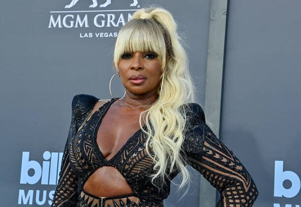 Mary J. Blige attends the annual Billboard Music Awards held at the MGM Grand Garden Arena in Las Vegas, Nevada on May 15, 2022.  LAV202205150159 JIMxRUYMEN