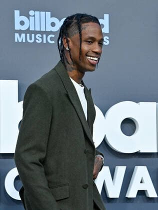 Travis Scott attends the annual Billboard Music Awards held at the MGM Grand Garden Arena in Las Vegas, Nevada on May 15, 2022.  LAV202205150184 JIMxRUYMEN