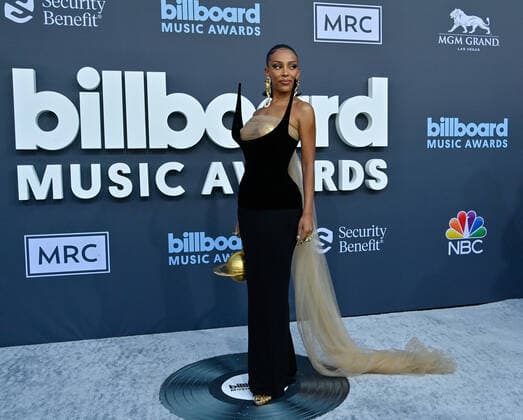 Doja Cat attends the annual Billboard Music Awards held at the MGM Grand Garden Arena in Las Vegas, Nevada on May 15, 2022.  LAV202205150222 JIMxRUYMEN