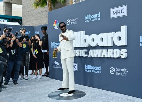 Sean Diddy Combs attends the annual Billboard Music Awards held at the MGM Grand Garden Arena in Las Vegas, Nevada on May 15, 2022.  LAV202205150233 JIMxRUYMEN