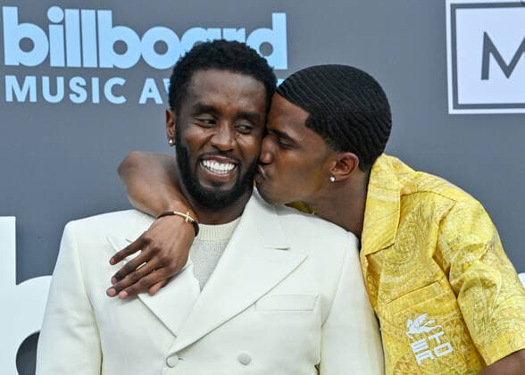 Sean Diddy Combs and Christian Combs attend the annual Billboard Music Awards held at the MGM Grand Garden Arena in Las Vegas, Nevada on May 15, 2022.  LAV202205150246 JIMxRUYMEN