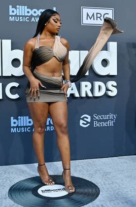 Megan Thee Stallion attends the annual Billboard Music Awards held at the MGM Grand Garden Arena in Las Vegas, Nevada on May 15, 2022.  LAV202205150272 JIMxRUYMEN