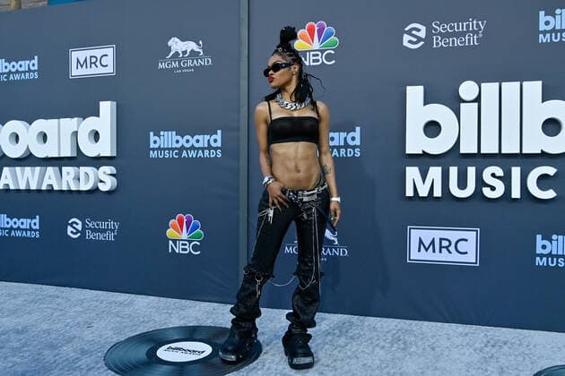 Teyana Taylor attends the annual Billboard Music Awards held at the MGM Grand Garden Arena in Las Vegas, Nevada on May 15, 2022.  LAV202205150327 JIMxRUYMEN