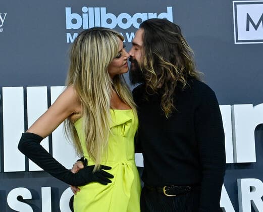 Heidi Klum and Tom Kaulitz attend the annual Billboard Music Awards held at the MGM Grand Garden Arena in Las Vegas, Nevada on May 15, 2022.  LAV202205150384 JIMxRUYMEN