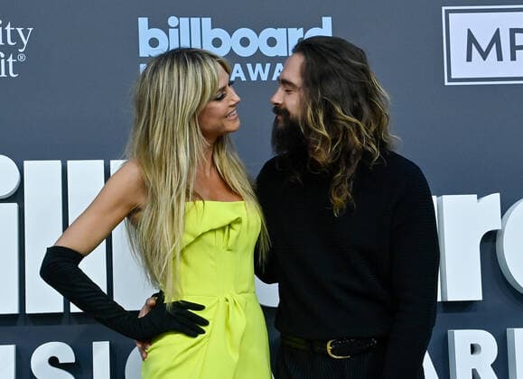 Heidi Klum and Tom Kaulitz attend the annual Billboard Music Awards held at the MGM Grand Garden Arena in Las Vegas, Nevada on May 15, 2022.  LAV202205150385 JIMxRUYMEN