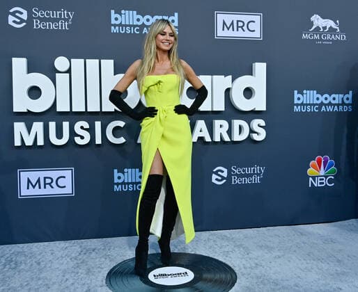 Heidi Klum attends the annual Billboard Music Awards held at the MGM Grand Garden Arena in Las Vegas, Nevada on May 15, 2022.  LAV202205150390 JIMxRUYMEN
