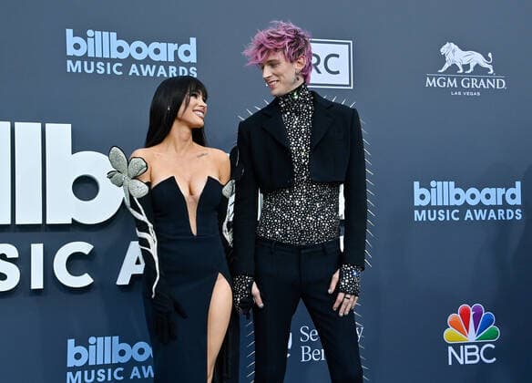 Megan Fox and Machine Gun Kelly attend the annual Billboard Music Awards held at the MGM Grand Garden Arena in Las Vegas, Nevada on May 15, 2022.  LAV202205150479 JIMxRUYMEN