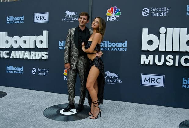 Illenium and Lara McWhorter attend the annual Billboard Music Awards held at the MGM Grand Garden Arena in Las Vegas, Nevada on May 15, 2022.  LAV202205150104 JIMxRUYMEN
