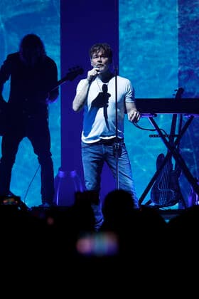Singer Morten Harket from the Norwegian band A ha during their concert at Lanxess Arena Cologne, 15 05 2022 NRW Germany Copyright: xChristophxHardtx