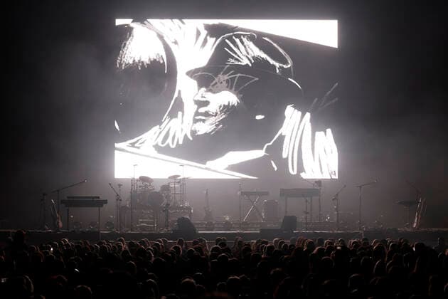 The intro of the stage show of the Norwegian band A ha during their concert at Lanxess Arena Cologne, 15 05 2022 NRW Germany Copyright: xChristophxHardtx