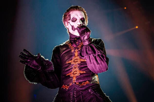 Tobias Forge of Ghost live at a concert of the Imperator Europe Tour at ZAG Arena Hannover, 15 05 2022 Foto:xC.xSpeidelx xFuturexImage