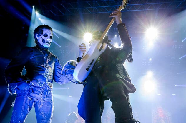 Tobias Forge and A Nameless Ghoul from Ghost live at a concert of the Imperator Europe Tour at ZAG Arena Hannover, 15 05 2022 Foto:xC.xSpeidelx xFuturexImage
